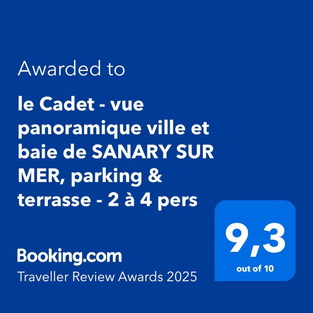 Le Cadet - Vue Panoramique Ville Et Baie De Sanary Sur Mer, Parking & Terrasse - 2 A 4 Pers Esterno foto